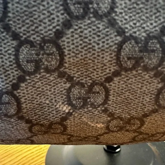 324. Gucci Black & Gray Coated Canvas Tote - Picture 3 of 15